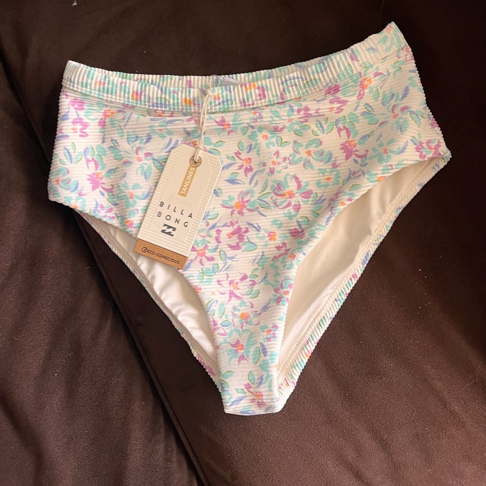 NWT Billabong Hi Retro floral full coverage bikini bottoms